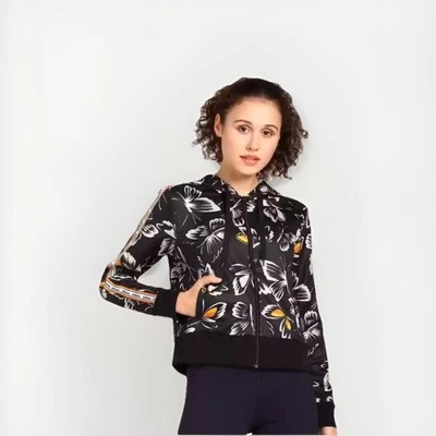 NEW Adidas x Farm Rio Print HT Track Jacket Black Butterfly Hoodie Size Medium - Image 1 of 4