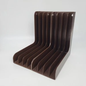 Gustavsberg Style Records Holder Vinyl LP Record Stand Brown Plastic 70's - Picture 1 of 4