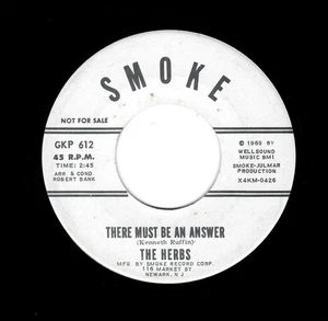 NORTHERN SOUL-HERBS-THERE MUST BE AN ANSWER/PUT A HURTIN ON MY HEART-SMOKE 612 - Picture 1 of 2