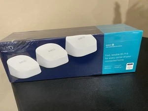 Eero 6 N010001 + 3 przedłużacze Routery Wifi Bezprzewodowe dwuzakresowe Gig - Zdjęcie 1 z 3