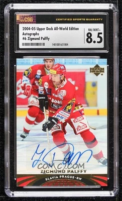 2004-05 Upper Deck All-World SP Autographs #6 Zigmund Palffy CSG 8.5 auto - Image 1 of 2