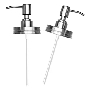 2 tapas dispensadoras de jabón de acero inoxidable a prueba de óxido dispensador de loción baño - Imagen 1 de 11