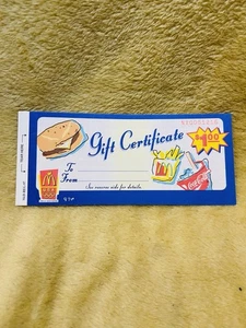 ¡Certificados de regalo vintage de McDonald's! Libro de 5 Colección Olimpiadas Años 90 - Imagen 1 de 8