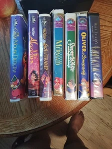 Disney VHS Tapes Assorted Lot of 7 ,Black Diamond & Masterpiece Collection - Picture 1 of 6