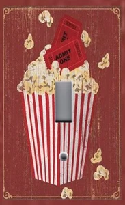 HOME TV THEATER PELÍCULA PALOMITAS CINE RÚSTICO Imagen en Luz Interruptor Cubierta de Placa - Imagen 1 de 27