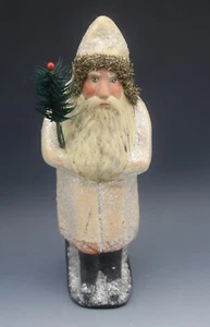 WALNUT RIDGE FOLK ART CHALKWARE HERR FRANZ HERR BELSNICKLE SANTA LARGE 10" - Picture 1 of 8