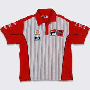 Fila Vintage 90s Ducati Motorcycle Racing Polo Shirt - Moto Sport - Picture 1 of 9