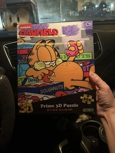 Prime 3D Garfield and Doughnuts 500 Piece Jigsaw Puzzle BNIB - Picture 1 of 1