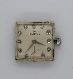 Vintage Helbros Diamond Dial 17j  Swiss Manual Wind Watch Movement - Picture 1 of 3