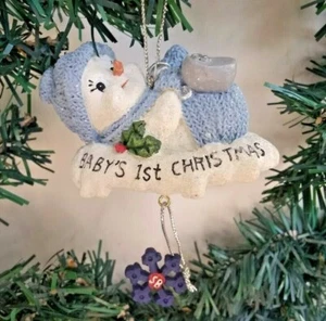Encore Snow Buddies Baby's 1st Christmas 2001 Ornament Tree Holiday 97501 VTG - Picture 1 of 10