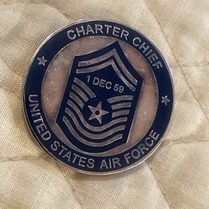 United States Air Force USAF CHALLENGE COIN CHARTER CHIEF 1 DEC 59 - Picture 1 of 5