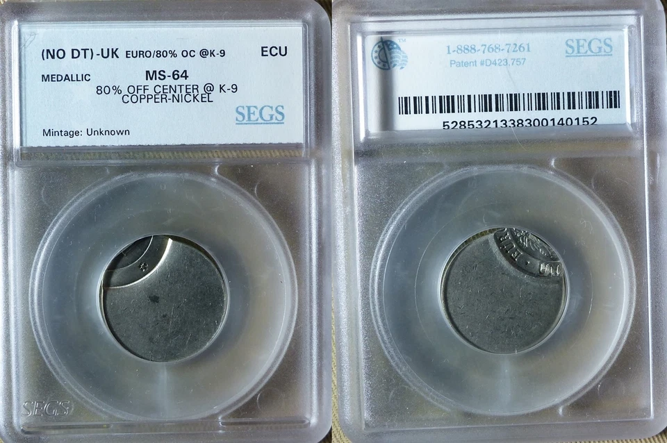 Error:Europa Pattern UK ND 1 Ecu 80% Off Center MS64 CT216 - Image 1 of 1