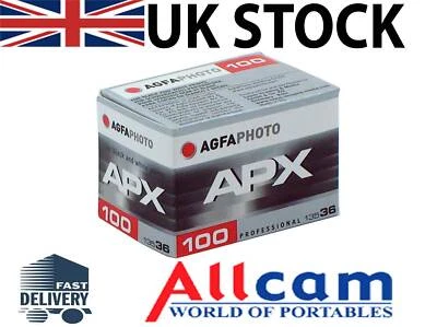 Película profesional en blanco y negro Agfa APX 100 135-36 (un solo rollo, ISO100, 36 exp) Foto 1 de 2