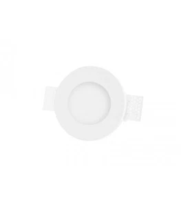 Faretto in gesso ceramico rotondo a scomparsa totale con vetro sabbiato - Foto 1 di 3