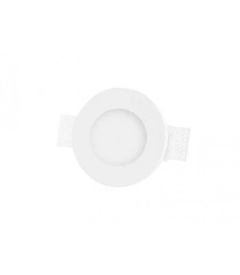 Faretto in gesso ceramico rotondo a scomparsa totale con vetro sabbiato - Immagine 1 di 3