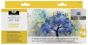 Royal & Langnickel Essentials Acrylic Ink Primary Colours Set 6 x 30ml - Picture 1 of 5