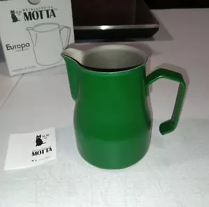 Motta Europa Edelstahl Aufschäumkrug, grün. 11,8 Fl. Oz. Made in taly - Bild 1 von 4