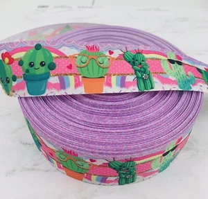 Grosgrain Ribbon Cactus 1.5" Printed USA SELLER 2 Yards - Picture 1 of 2