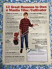 Vintage 1997 Mantis Tiller Print Ad Garden Cultivator Mini Lightweight Ad Only