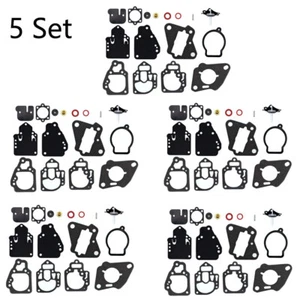 5 Set Carburetor Gasket Repair Kit For Mercury Mariner 6-25HP 1395-97611 18-7212 - Picture 1 of 9