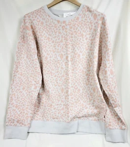 Shiraleah Kiara Gray Leopard Print Women's XL Sweatshirt 100% Cotton New - Picture 1 of 7