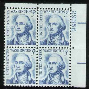US. 1283B. 5c. Washington, Prominent American. S. Gum. PB4 #29356 UR. MNH. 1967 - Picture 1 of 2