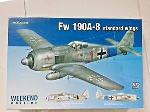 EDUARD 1/72 WW II GERMAN FW 190A-8 STANDARD WINGS WEEKEND EDITION MODEL 7435 F/S - Picture 1 of 5