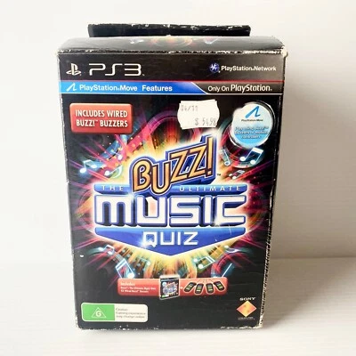 4x Wired Buzz Buzzers Controllers + Box - NO GAME - PS2 PS3 - Tested & Working - Image 1 of 4