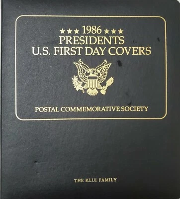 1986 PRESIDENTS U.S. FIRST DAY COVERS 40 POSTAL COMMEMORATIVE SOCIETY SPLENDID - Image 1 of 4