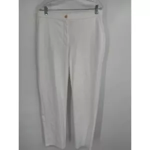 Eileen Fisher Women's Ankle High Waisted Pant Sz L Elastic Waist White NWT - Picture 1 of 8