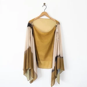 Marla Wynne Layers Convertible Chiffon Poncho Blouse Top Size 3XL NEW Mustard - Picture 1 of 12