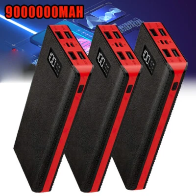 9000000mAh портативный банк питания USB LCD внешний аккумулятор зарядное устройство для сотового телефона - Изображение 1 из 4