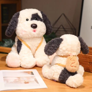 Peluche pupazzo cane bianco e nero morbido peluche giocattolo bambino regalo - Foto 1 di 9
