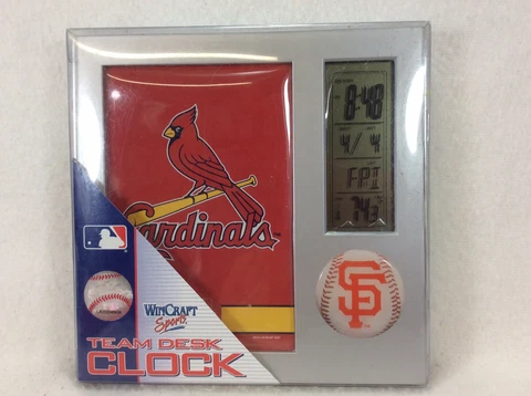 ERROR WinCraft Sports MLB Cardinals Team Desk Clock w/San Francisco Logo Cover