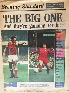 LONDRES NOCHE COPA ESTÁNDAR EDICIÓN FINAL 1 MAYO 1971 ARSENAL DOBLE/LIVERPOOL - Imagen 1 de 9