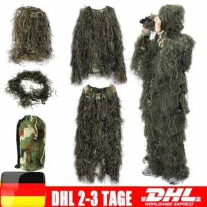 3D Ghillie Suit woodland Tarnanzug Camo Camouflage Kleidung Jagd Erwachsener - Bild 1 von 24