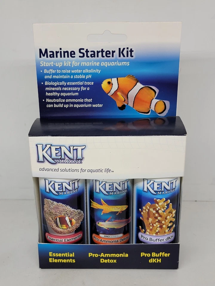 KENT MARINE STARTER KIT - Essential Elements, Pro Ammonia Detox & Pro Buffer - Image 1 of 2