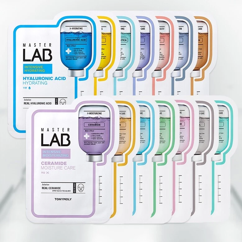 TONYMOLY Master Lab Mask Sheet 10pcs Vitamin Collagen Ceramide Snail EGF Cica - Image 1 of 4