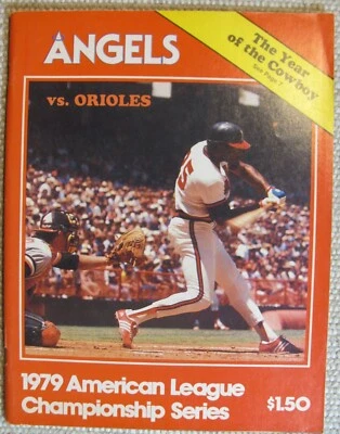 1979 ALCS Program California Angels Baltimore Orioles Don Baylor - Image 1 of 4