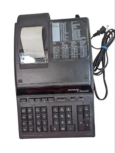 Vtg Monroe Classic Electronic Large Printing Calculator Black Electric - Picture 1 of 22