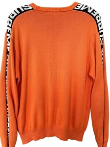 Supreme Top Adult Medium Orange Black Sleeve Spellout Sweater Streetwear Drip - Picture 1 of 13