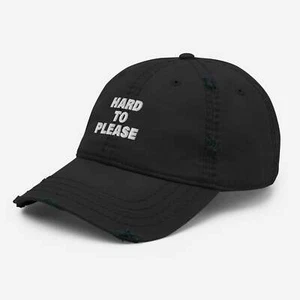 Sombrero de papá "difícil de complacer" bordado unisex angustiado - Imagen 1 de 12