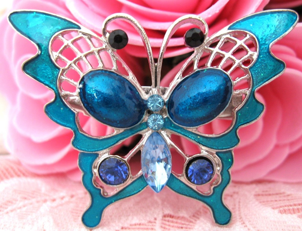 6 Spille Animali Con Strass - Gufo, Gatta E Calabrone Per Abiti E Accessori - Foto 8