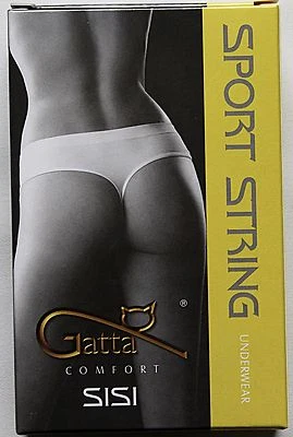 Gatta Sport String Seamless Tanga Dessous antibakteriell schwarz weiß Gr 34-48 - Bild 1 von 2