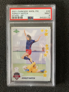 Ashley Hatch 2021 Parkside NWSL P/E Stars #49 - SP Image Variation /100 PSA 9