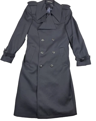 LODEN KING Wool Coat Women 32 Black Poland Trench Over Coat Jacket  *Read* - Image 1 of 4