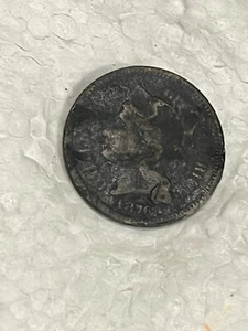 1876 Three Cent Nickel CULL FILLER OBSOLETE 1876 U.S. 3cN NO RESERVE+$1.00 ship! - Picture 1 of 2