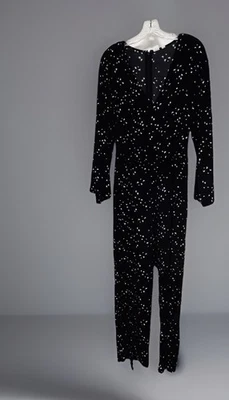 Mono GAP Corbata Cintura Manga Campana Negro Marrón Blanco Estampado de Estrellas Para Mujer Talla 14 Foto 1 de 4