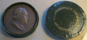 1934 Commemorative Bronze Medal King Charles IX Sweden,relief fig., Fine Patina - Picture 1 of 5