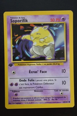Pokémon TCG DROWZEE 1ST EDITION FRENCH SOPORIFIK Base Set 49/102 NM - Image 1 of 2